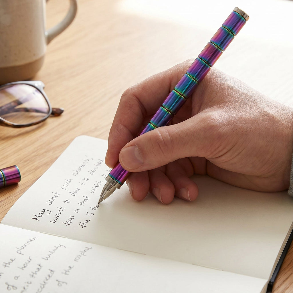 Magnetic Metal Writing Pen with Fidget Spinner Function - 1 Pc-Office Products-AniGuess-AniGuess
