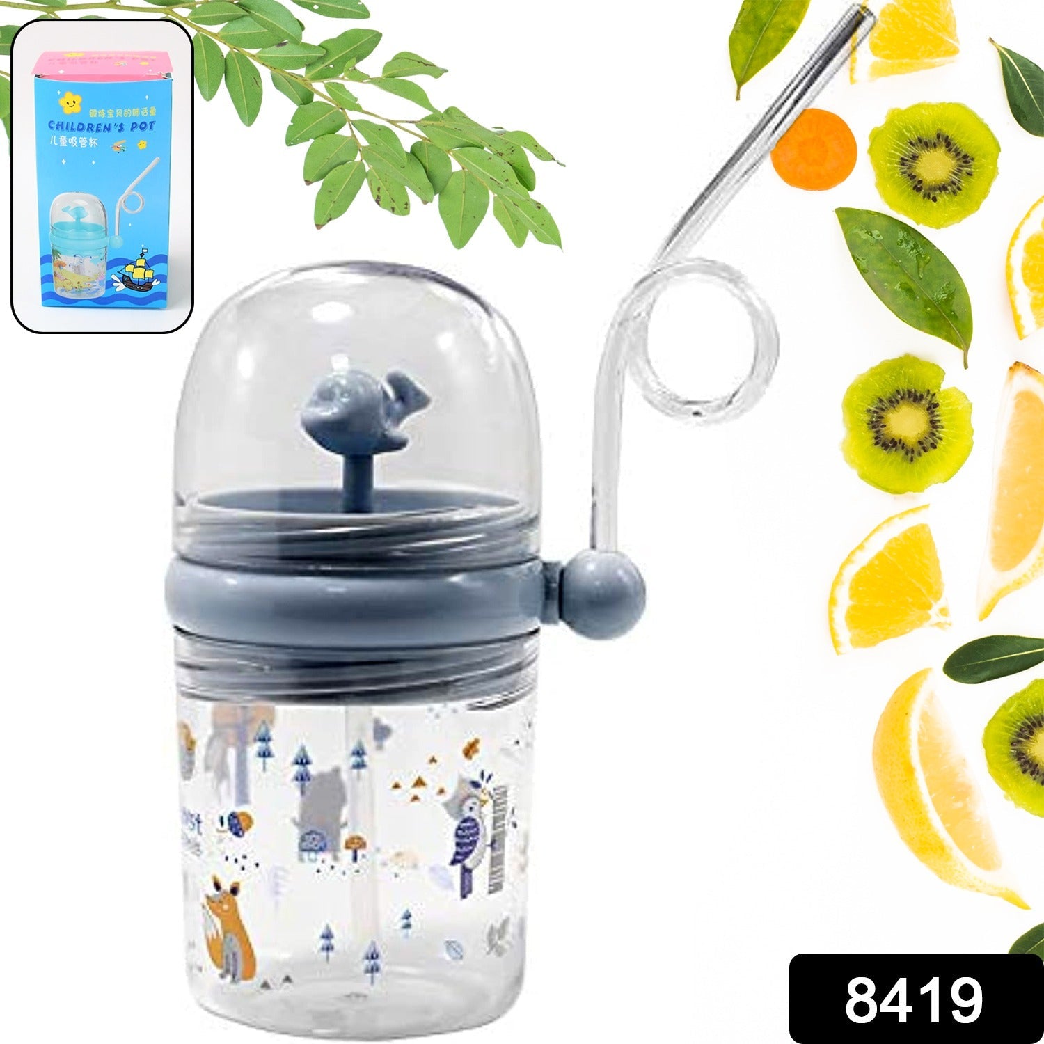 Whale Spray Sippy Cup (1 Pc): Straw, Lid, Spill-Proof, Fun Water Play-Baby-AniGuess-AniGuess