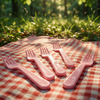 Plastic Fork Spoon,  Baby Fork Spoon Dessert Spoon (5pc set)