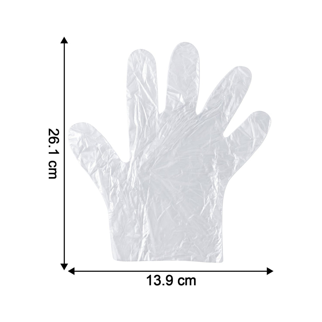 Disposable Plastic Gloves (100 Pc, Large)