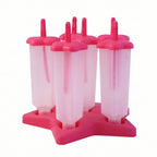 Plastic Ice Cream Molds with Lid (1 Set / 6 Pc)