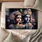 Premium Radha Krishna Royal Artistic Wall Frame (1 Pc, 89x58 Cm)