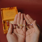 Decorative Thread Rakhi Bracelet with Ganesh & Feather Charms (1 Pc)