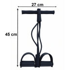 Portable Pull Rope Resistance Exerciser with Foot Pedal Support (1 Pc)