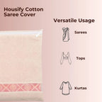 Zip Closure Saree Storage Bag (14.5x16.5 cm, Pack of 6)