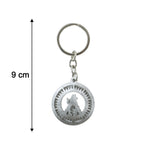 Premium Metal Round Mahakal Keychain 1 Pc