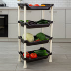 Apex 4-Layer Small Multipurpose Plastic Storage Rack
