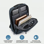 Multipurpose Travel Luggage Backpack with USB Charging Port (1 Pc, 37x28 Cm)