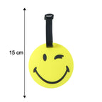 smiley luggage identifier tag