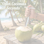 Stainless Steel Coconut Breaker Tool with Comfortable T-Handle (1 Pc)