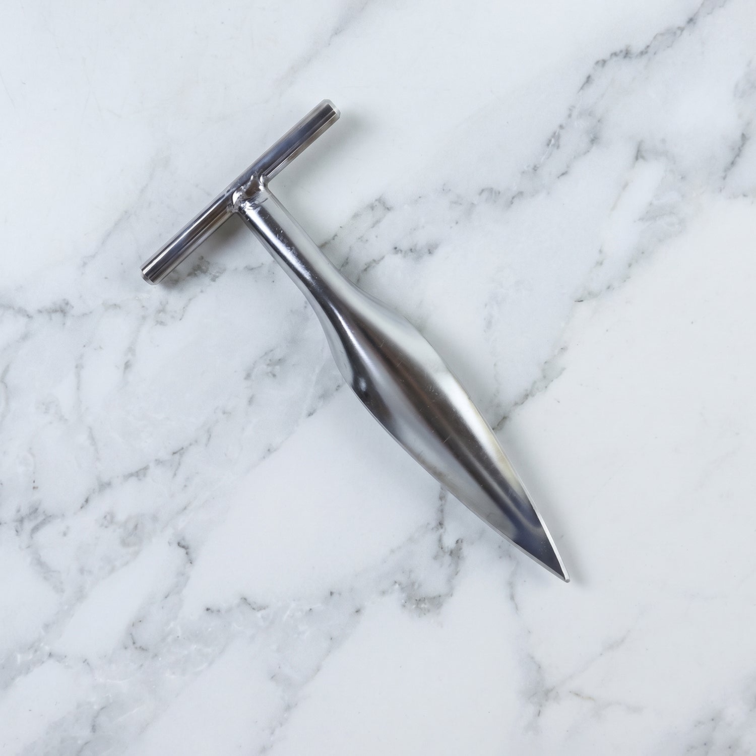 Stainless Steel Coconut Breaker Tool with Comfortable T-Handle (1 Pc)