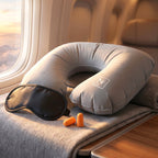 soft memory foam travel pillow comfort set