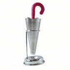 Stainless Steel Umbrella Tea Strainer with Stand Drip Tray Reusable Tea Infuser Filter (1 Pc)