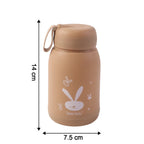 Cute Bunny Print Glass Drinking Bottle (330ML / 1 Pc, Mix Color)
