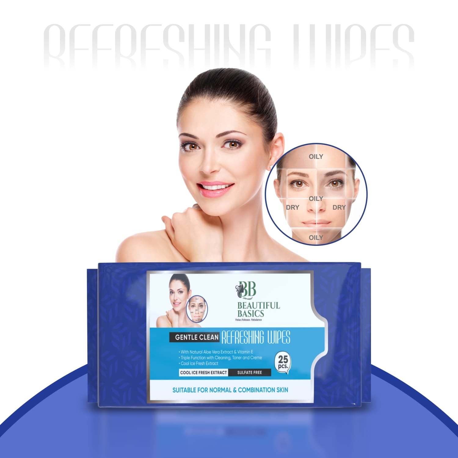 Refreshing Wet Wipes for Face | Facial Cleansing | Refreshing & Skin Hydration| Soothing for skin | pH Balance & Alcohol Free | Nourishing with Fruit extract | 25 Wipes-Beauty-AniGuess-AniGuess