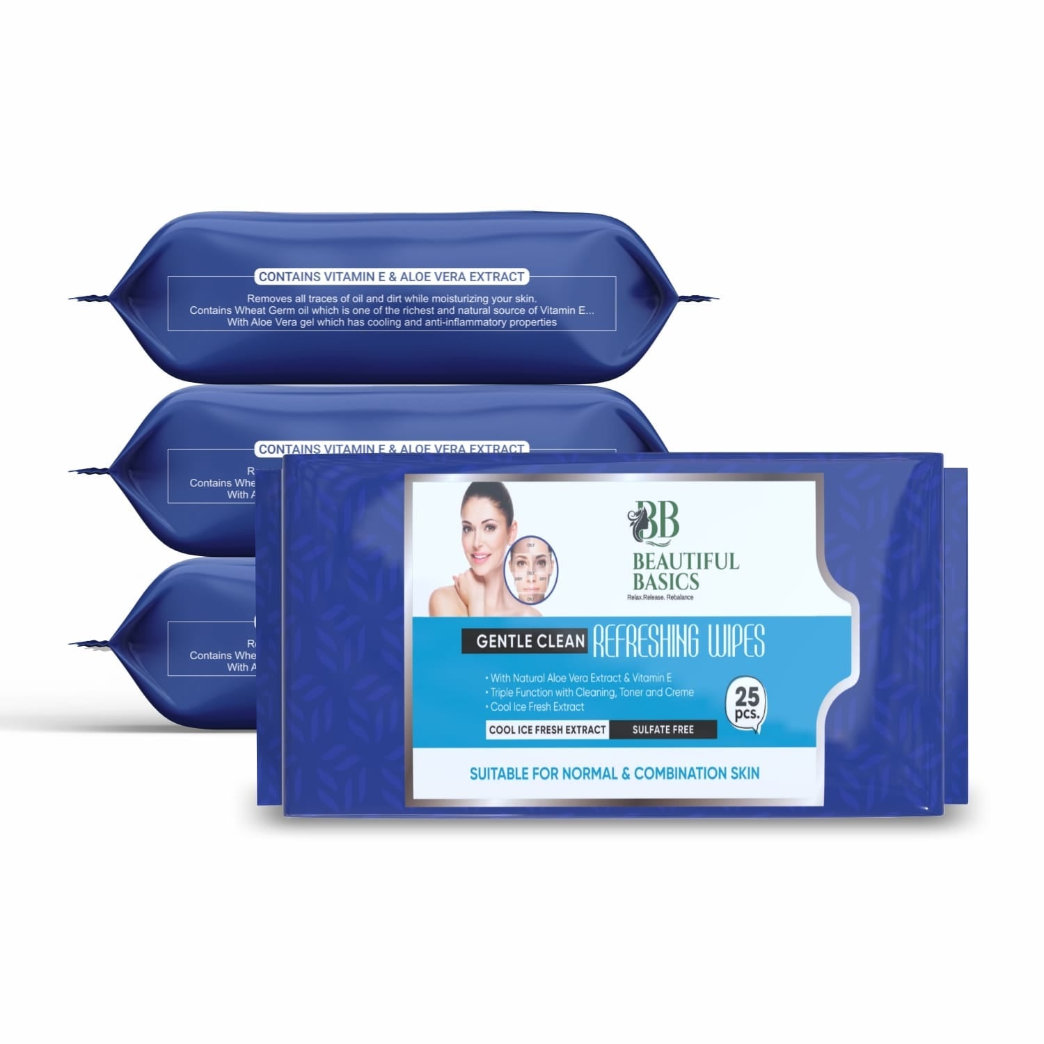 Refreshing Wet Wipes for Face | Facial Cleansing | Refreshing & Skin Hydration| Soothing for skin | pH Balance & Alcohol Free | Nourishing with Fruit extract | 25 Wipes-Beauty-AniGuess-AniGuess