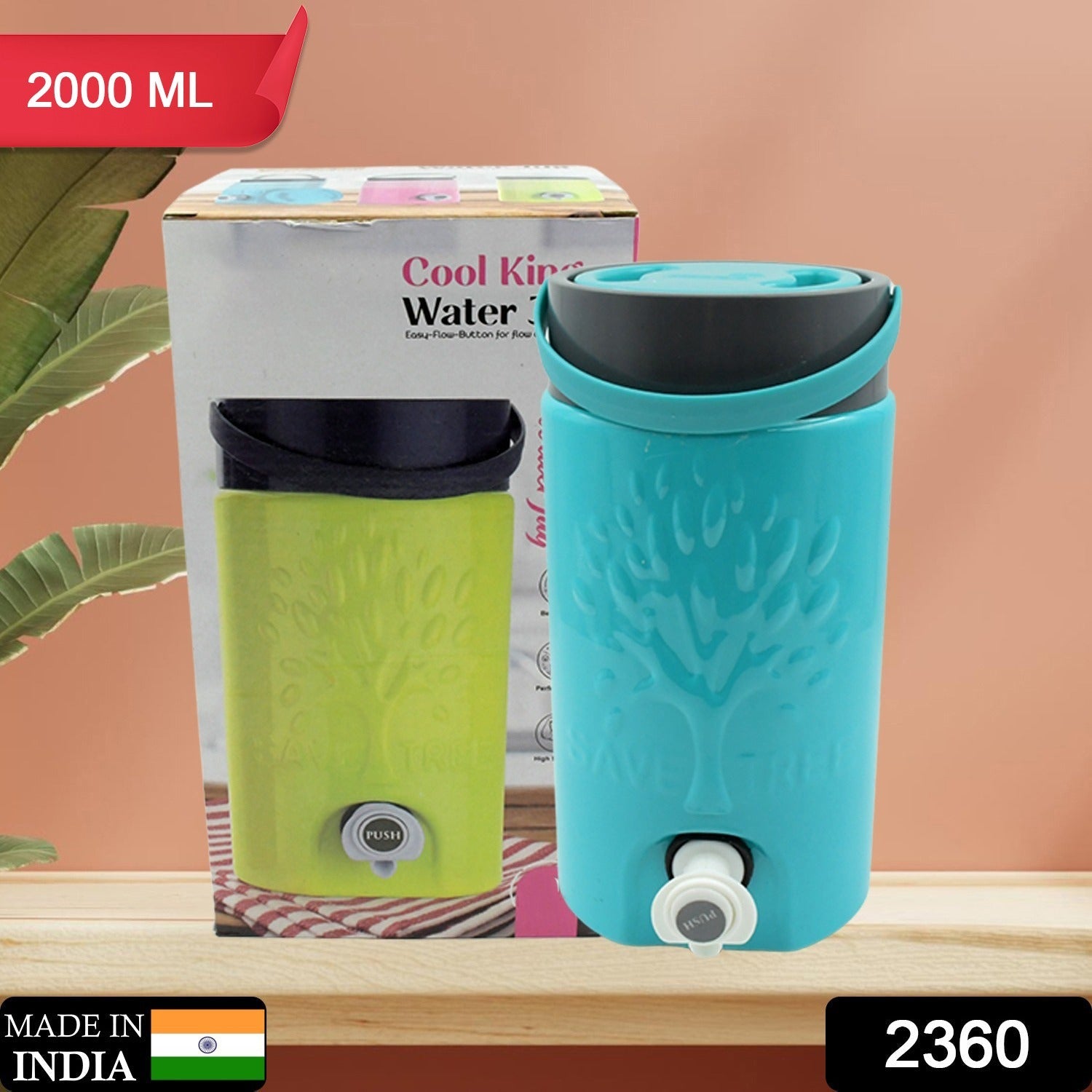 Insulated Water Jug with Tap (2000ml): Leakproof, Travel Cooler-Home & Kitchen-AniGuess-AniGuess