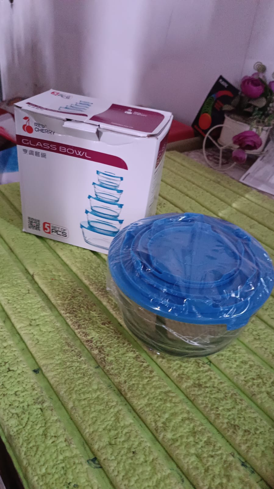 Modern Glass Bowl Set Mixing / Storage Bowls with Lids (5 Pcs Set)-Home & Kitchen-AniGuess-AniGuess