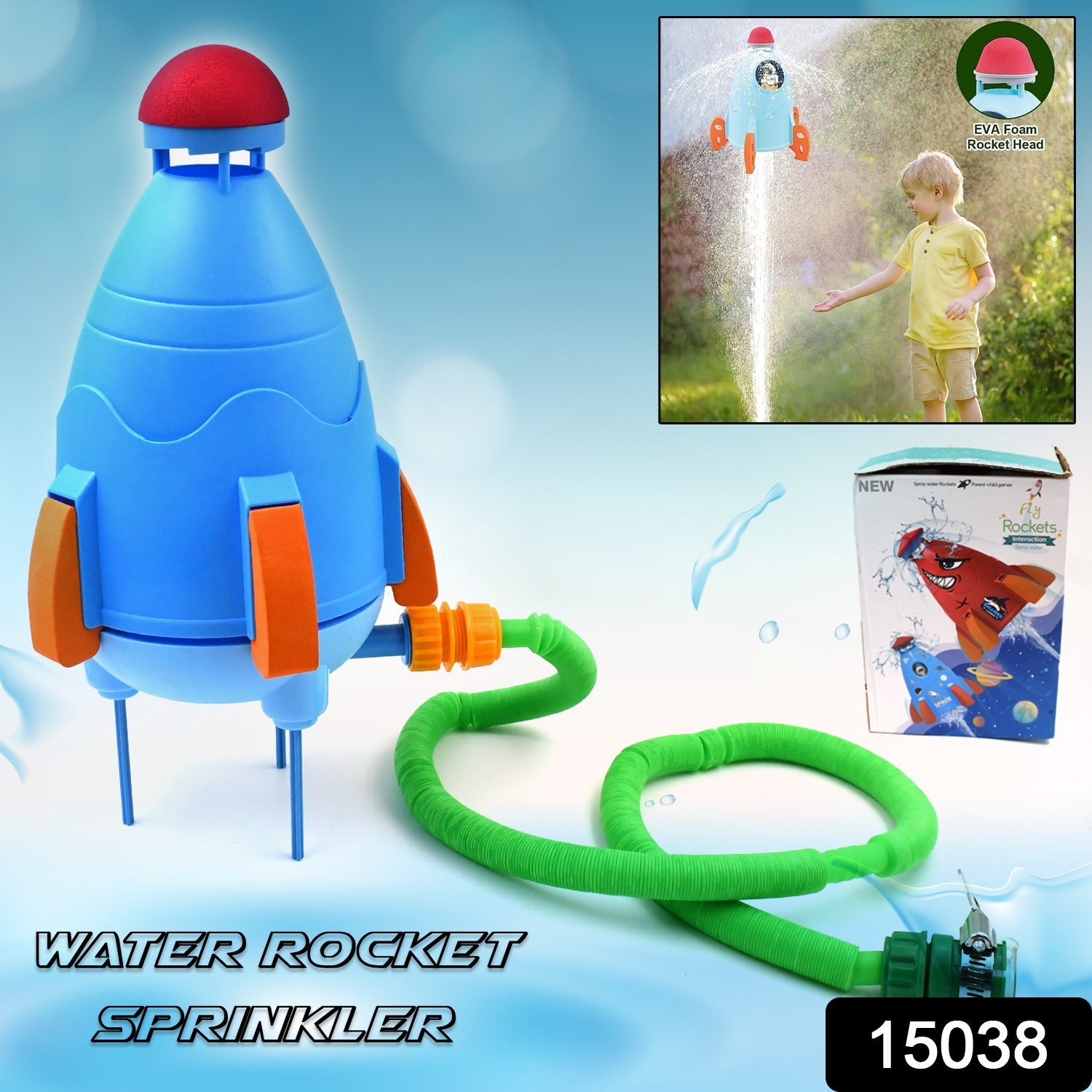 Sprinkler Rocket Launcher Summer Toys for Kids (1 Set)-Garden & Outdoors-AniGuess-AniGuess