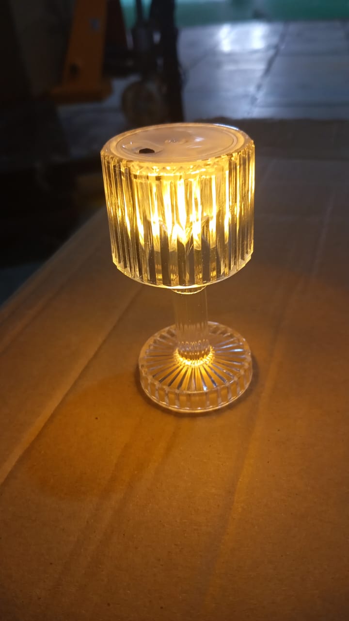 Mini Acrylic LED Desk Lamps Table Lamp Portable Crystal, Diwali (1 Pc / Small)-Home Improvement-AniGuess-AniGuess