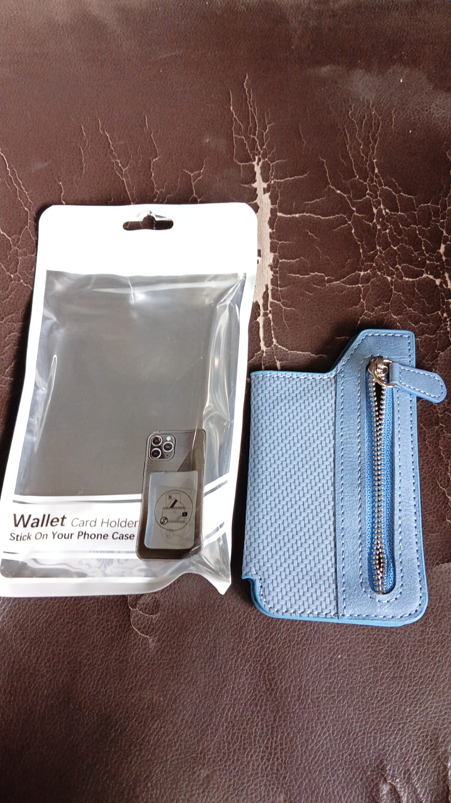 Adhesive Card Phone Holder with Zipper – Versatile Wallet Case (1 Pc / Mix Color)-Bags, Wallets and Luggage-AniGuess-AniGuess