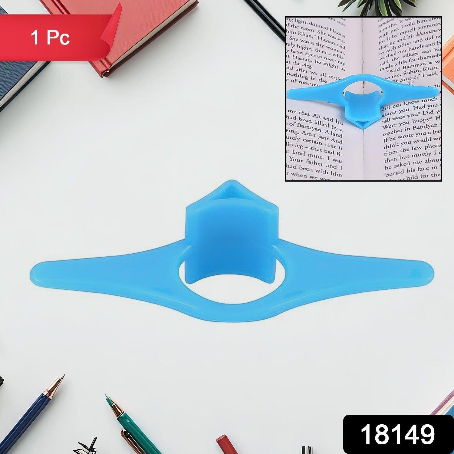 Multi-Function Plastic Thumb Book Support Book Page Holder (1 Pc)-Office Products-AniGuess-AniGuess