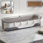 Stylish Bathroom Wall Shelf – 1 Pc, Multi-Purpose Storage Organizer with Hooks