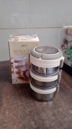 Ganesh Steko-3 Triple Layer Stainless Steel Insulated Lunch Box Set