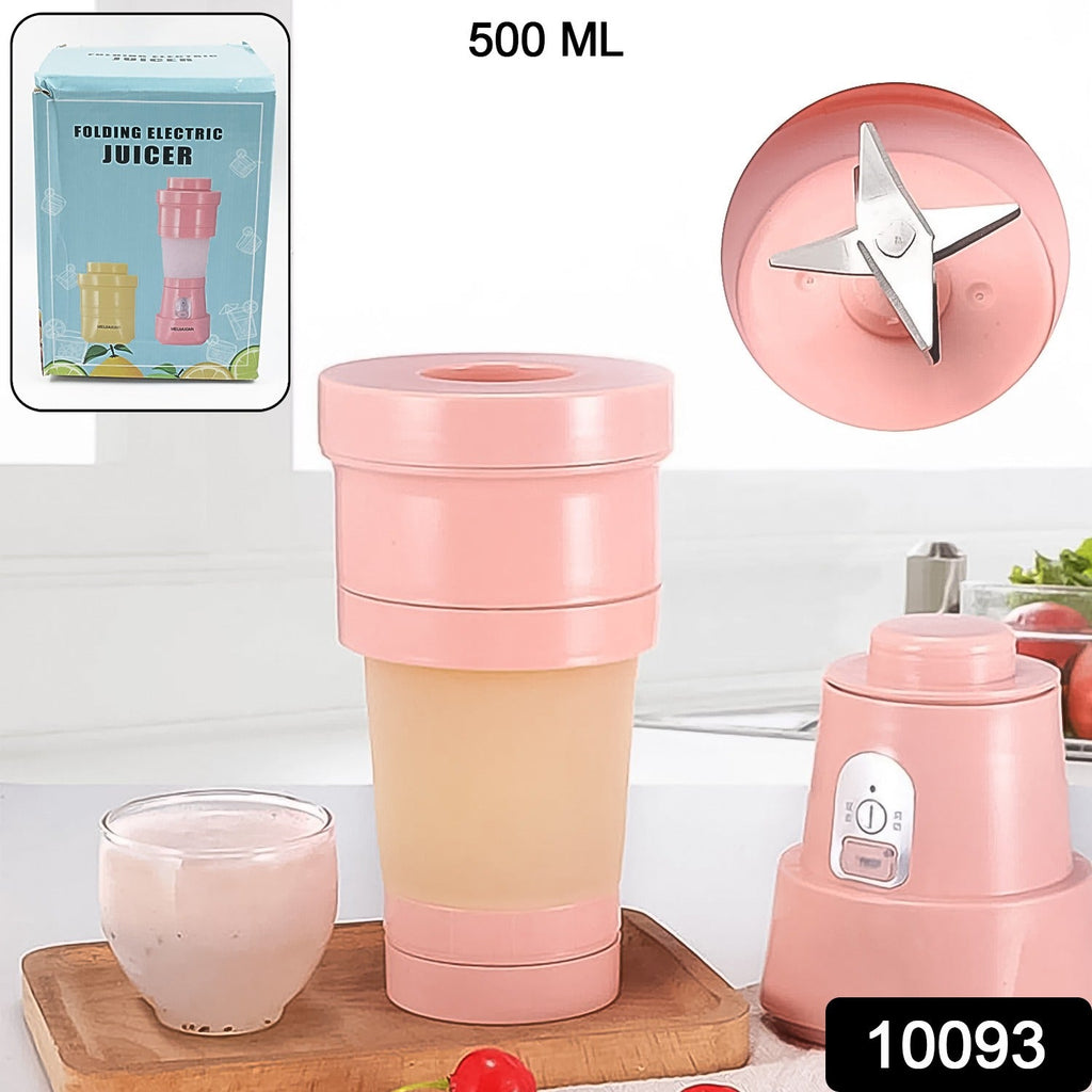 Foldable Electric Juicer, Portable Blender Stainless Steel 6 Blades (500 ML)-Home & Kitchen-AniGuess-AniGuess