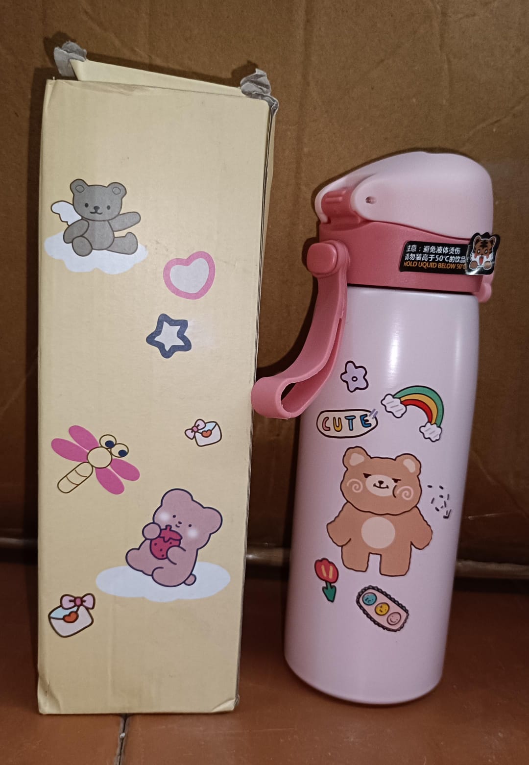 Smart Vacuum Insulated Water Bottle with LED Temperature Display (450 ML)-Home & Kitchen-AniGuess-AniGuess