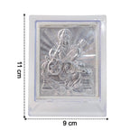 Elegant Silver Saraswati Maa Photo Frame with Stand (1 Pc)