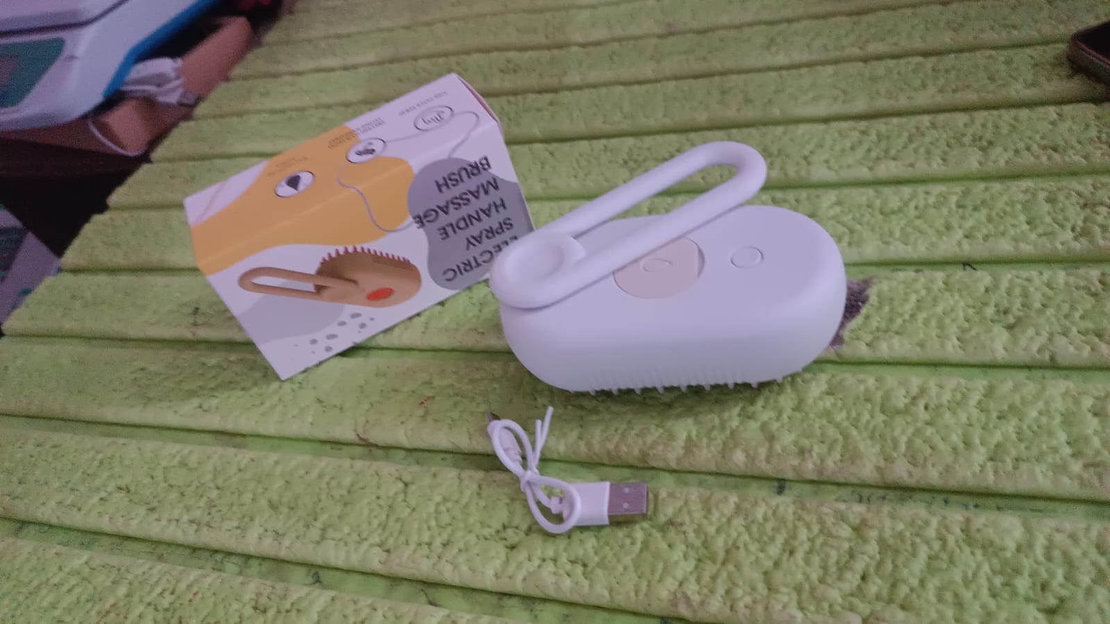 Electric Spray Handle Massage Brush, Hair Removal Brush Steam (1 Pc)-Pet Supplies-AniGuess-AniGuess