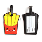 cute fries suitcase tag