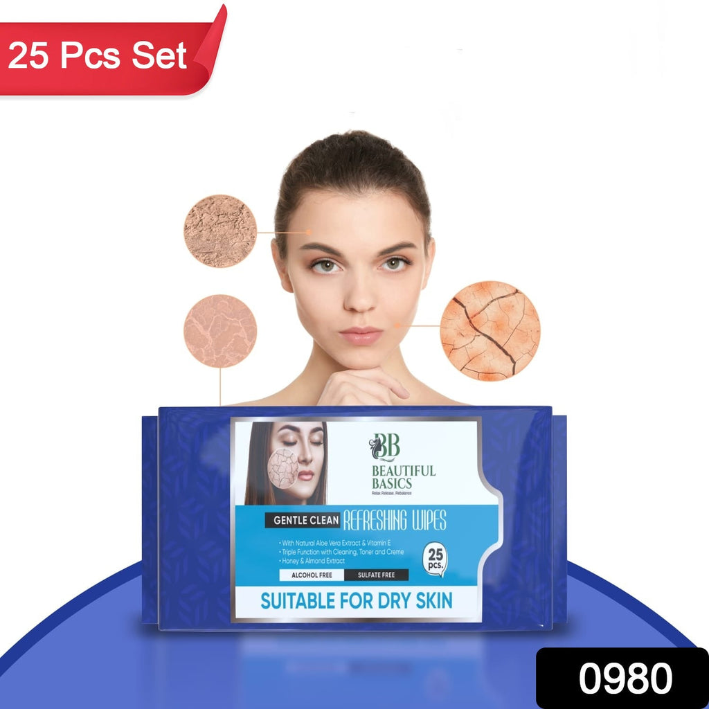 Refreshing Alcohol-Free Wet Wipes – Facial & Body Wipes (25 Pc)-Beauty-AniGuess-AniGuess