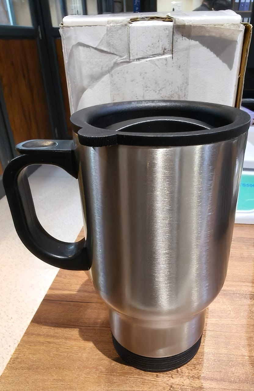 Stainless Steel Vacuum Glass Insulated Glass Coffee Cups, Tumbler (With Lid & Handle / 1 pc)-Home & Kitchen-AniGuess-AniGuess