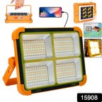  High-Brightness Solar LED Flood Light with Power Bank - in-use lifestyle shot