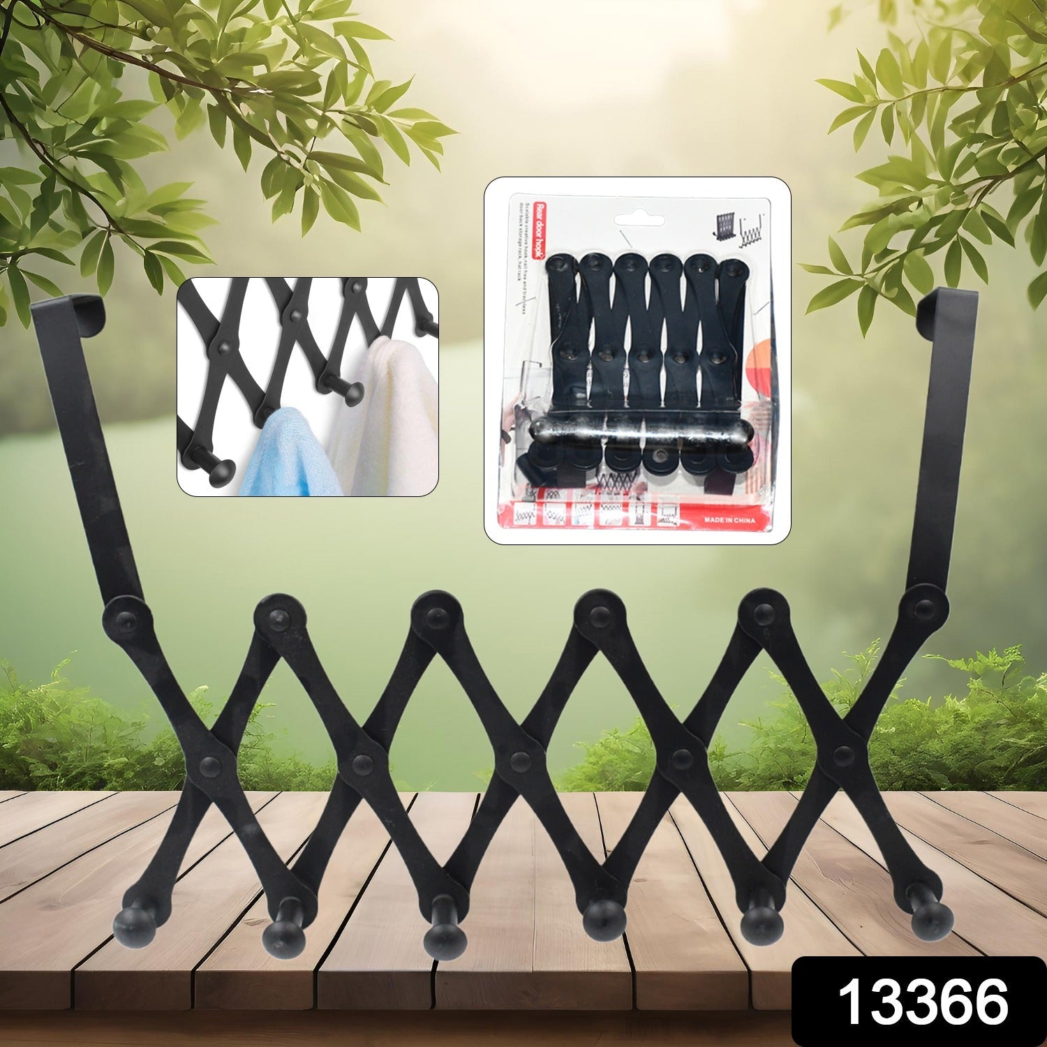 6 Hook Door Hanger, Steel Coat Rack (1 Pc)-Home Improvement-AniGuess-AniGuess
