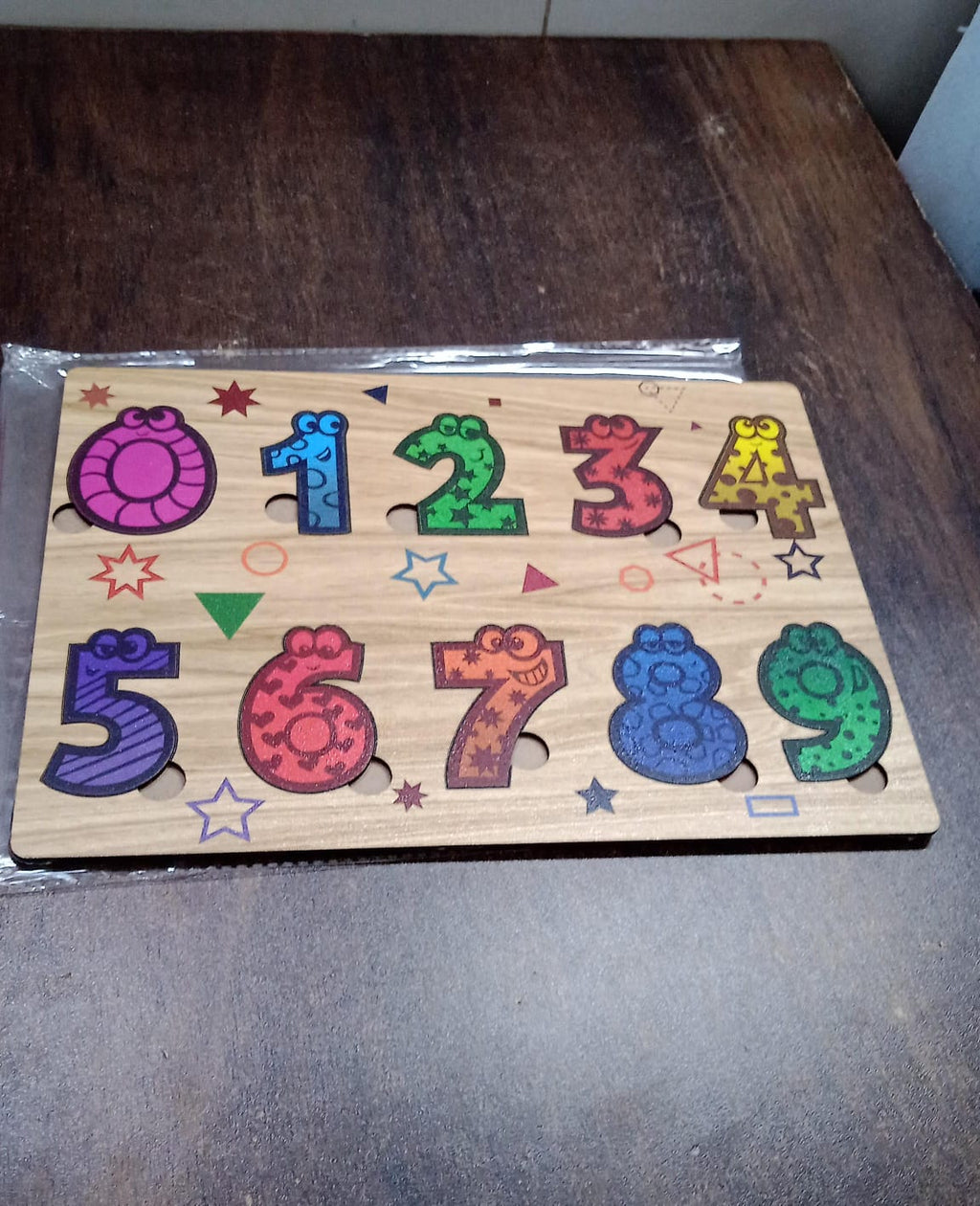 Wooden Number Puzzle Learning Educational Board (1 Set / 28×20 Cm)-Toys & Games-AniGuess-AniGuess