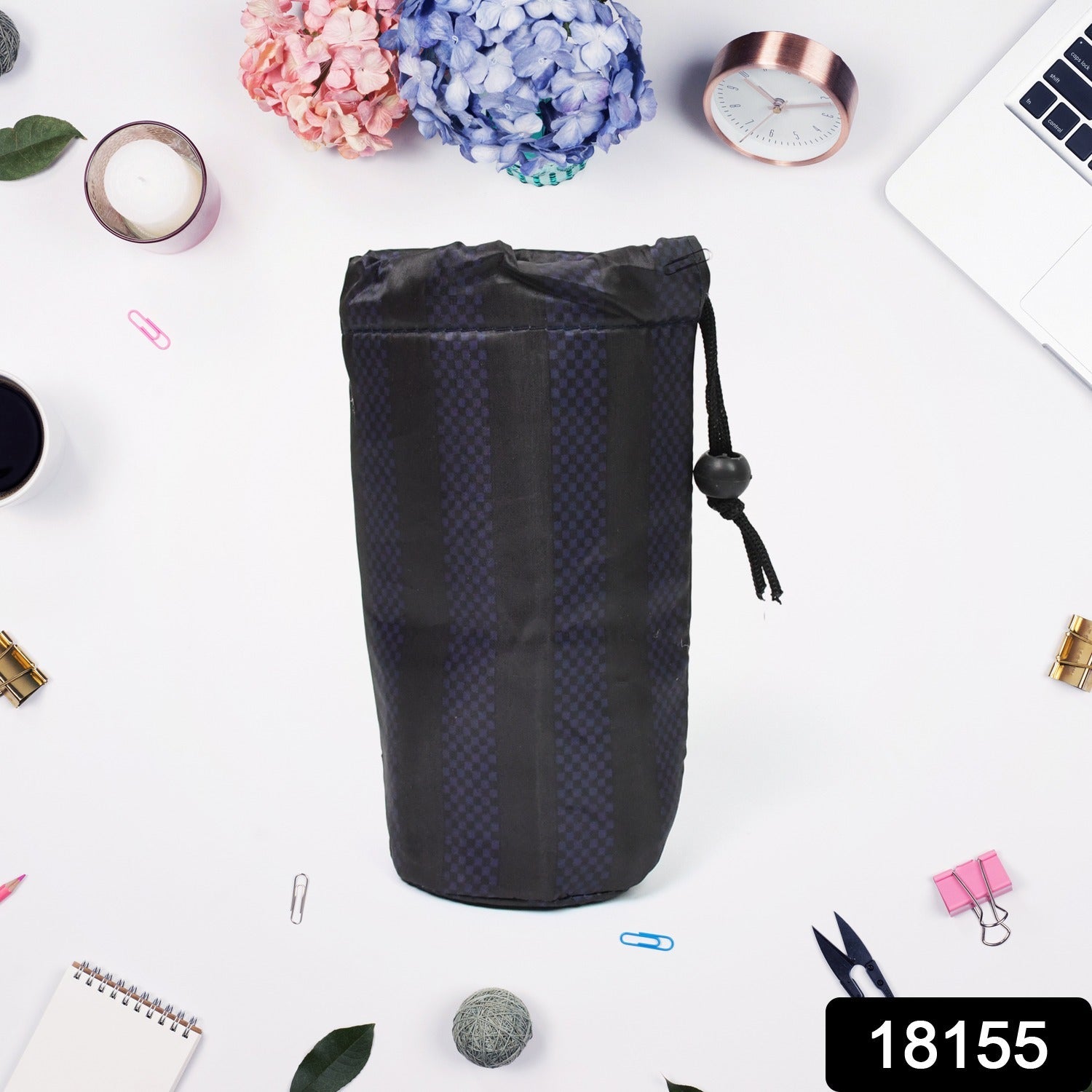 Reusable Multipurpose Washable Rope Pouch Pen Pencil Stationary Case Travel (1 Pc)-Office Products-AniGuess-AniGuess