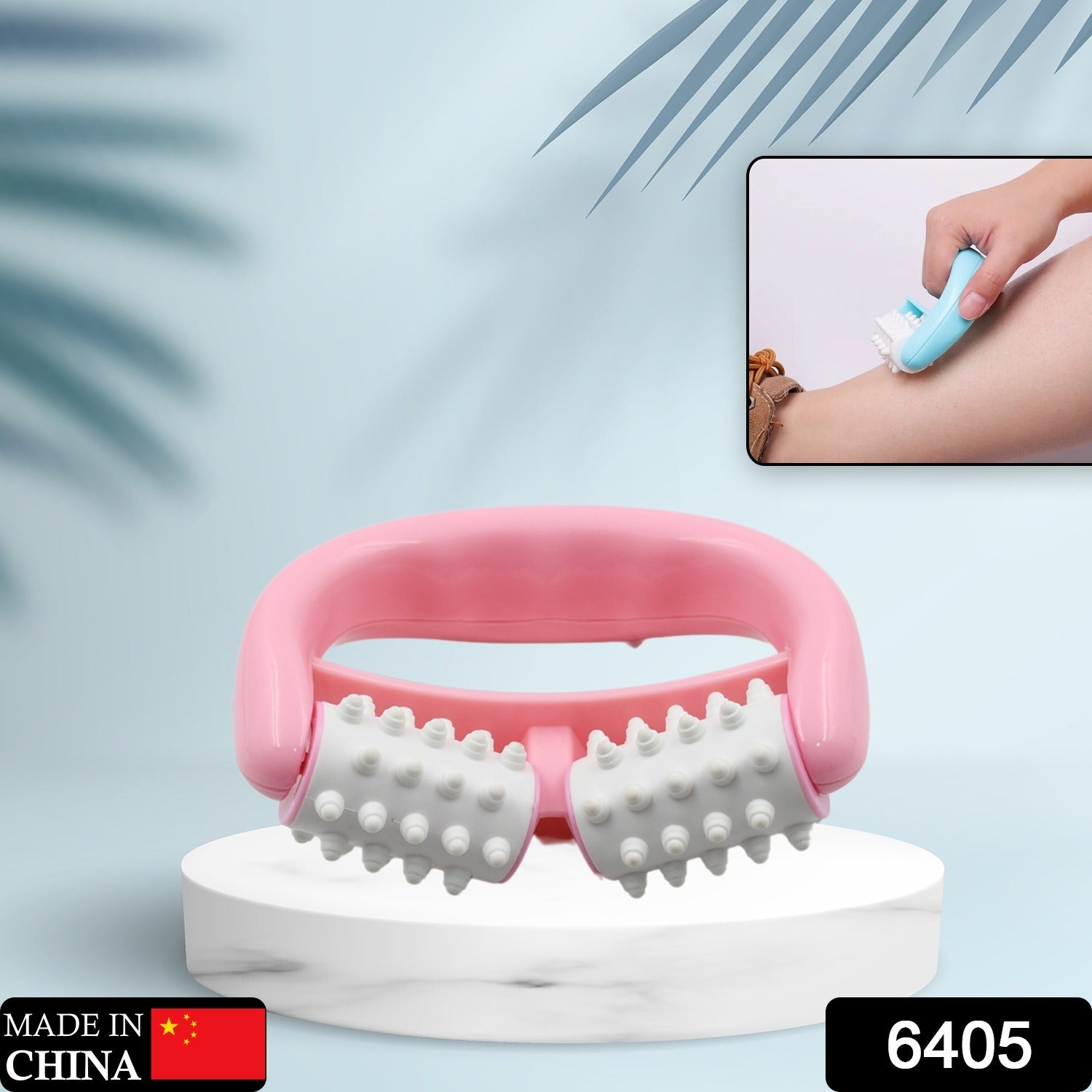 Plastic Massage Roller - 2-Roller Manual Design for Cellulite & Muscle Pain Relief-Health & Personal Care-AniGuess-AniGuess