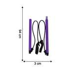 Fitness Exercise Tube Rod Gym Equipment Pilates Bar with Resistance Bands (2 Pc)