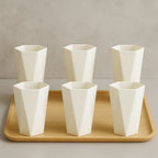 Designer Hexagon Shape Glass Set 
