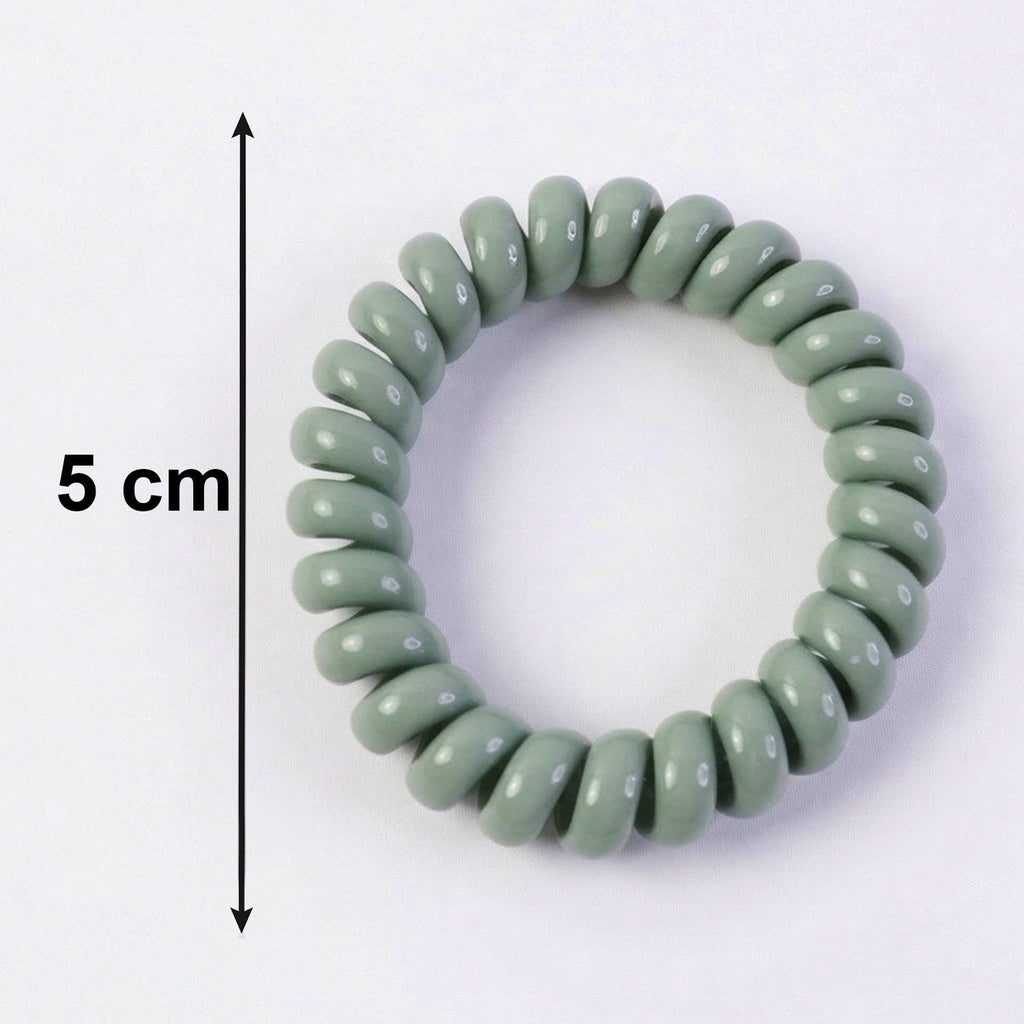 Soft Stretchable Telephone Wire Style Hair Bands Set (1 Pc)
