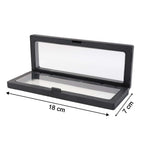 Transparent display box 18x7cm side view India