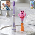 Kids Cartoon Spring Frog Toy With Toothbrush Set (2 Pc Set)