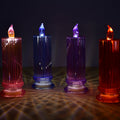Big Simple Candles for Home Decoration, Crystal Candle Lights, Diwali (Multicolor)-Home Improvement-AniGuess-AniGuess