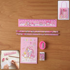 cartoon unicorn stationery set