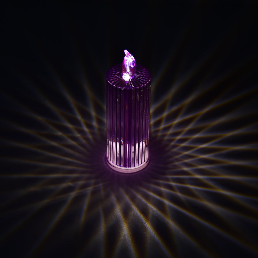 Big Simple Candles for Home Decoration, Crystal Candle Lights, Diwali (Multicolor)-Home Improvement-AniGuess-AniGuess