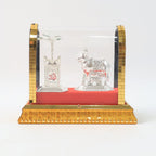 Decorative Kamdhenu Cow with Calf and Tulsi Plant Idol Set