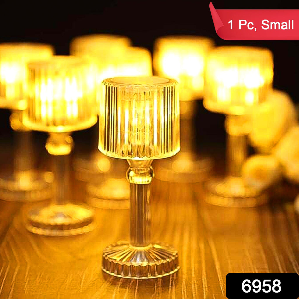 Mini Acrylic LED Desk Lamps Table Lamp Portable Crystal, Diwali (1 Pc / Small)-Home Improvement-AniGuess-AniGuess